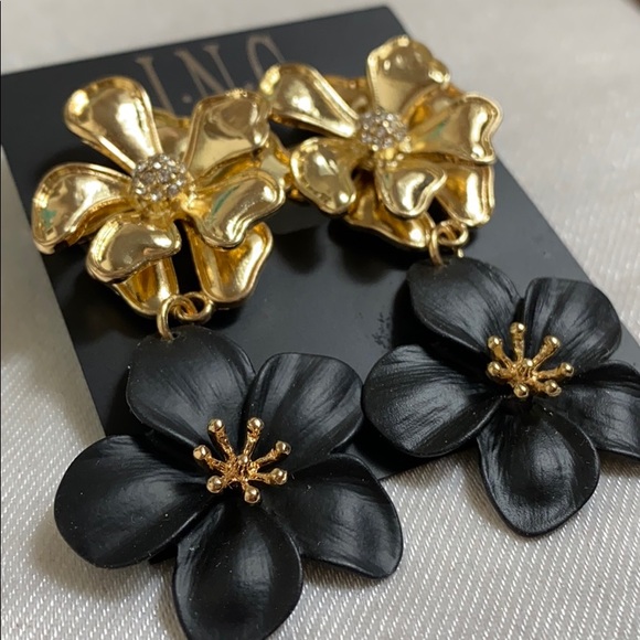 ✅New INC gold tone flower drop earrings - Picture 2 of 4